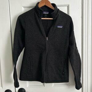 Women’s size small, Patagonia winter zip up jacket, used , black